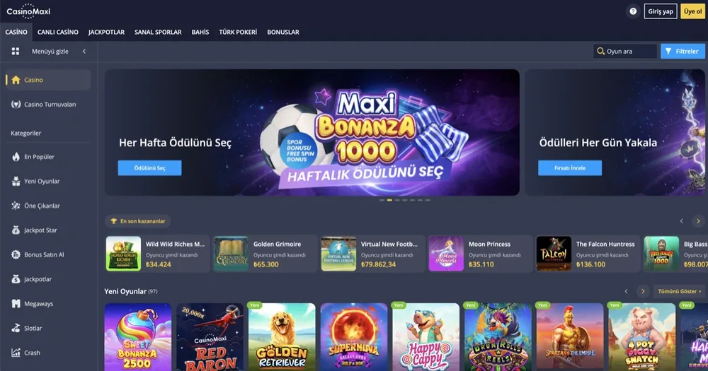 casinomaxi yeni giriş
